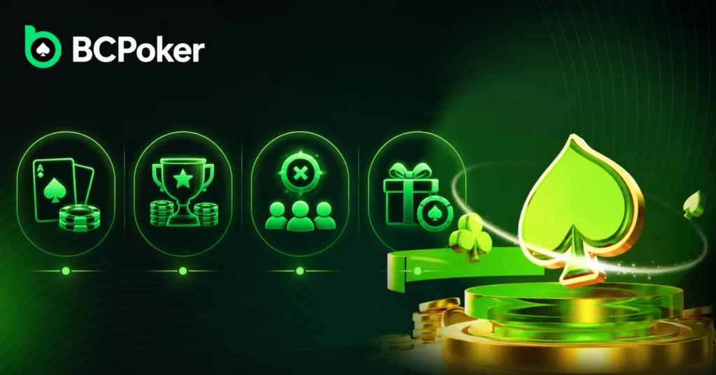 BC Poker game modes including cash games tournaments and freerolls infographic